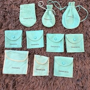 Tiffany & Co. Gift Bags — Set of 10 (Various Sizes/Condition)